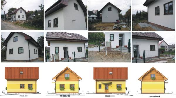 Rodinný dům v městě Sobotka - novostavba -typový projekt VICTORIA z katalogu GSERVIS - projekt osazení do terénu